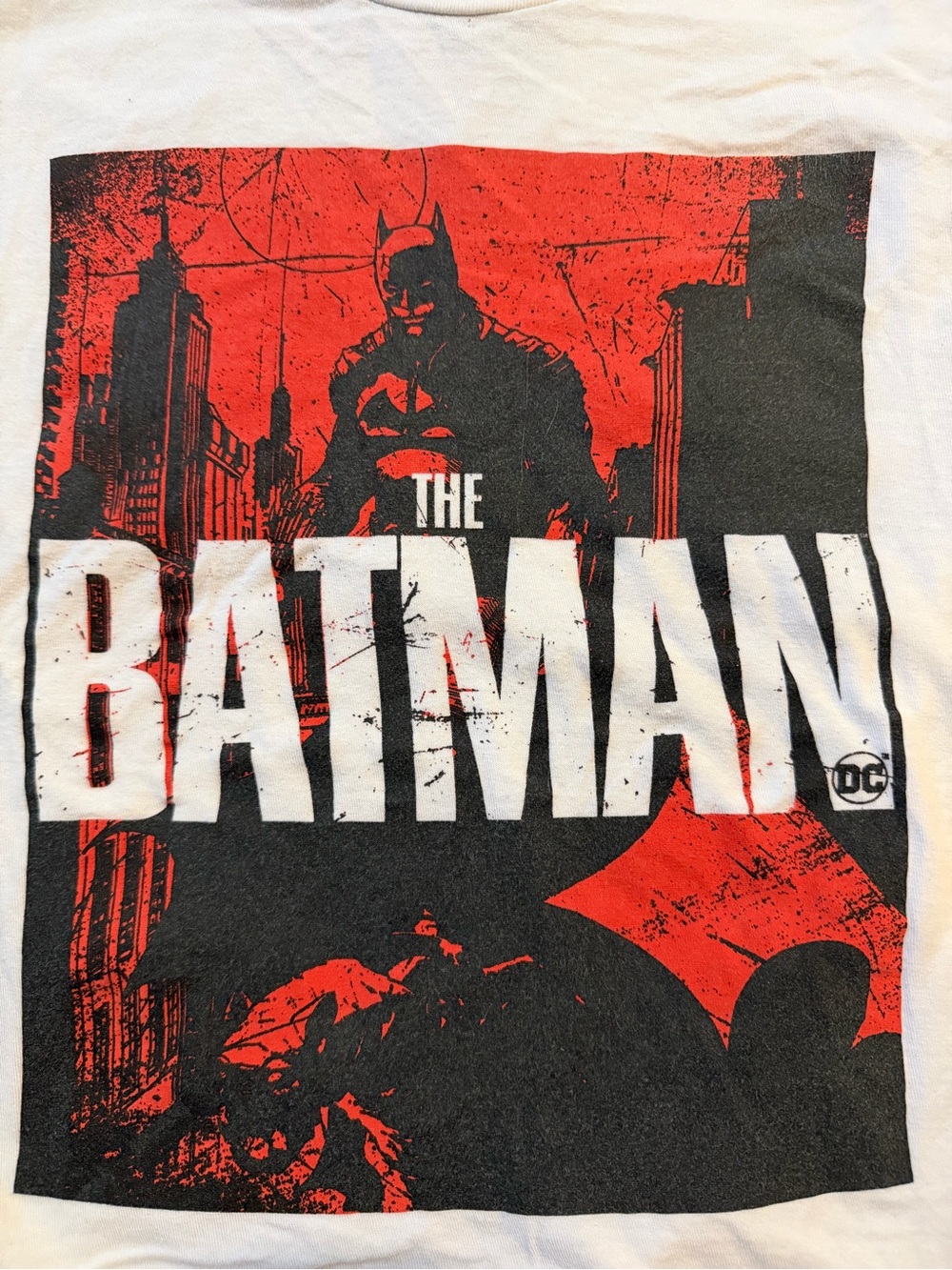 The Batman Movie Men’s Medium Dc Comics White T-Shirt 100% Cotton - Picture 2 of 6